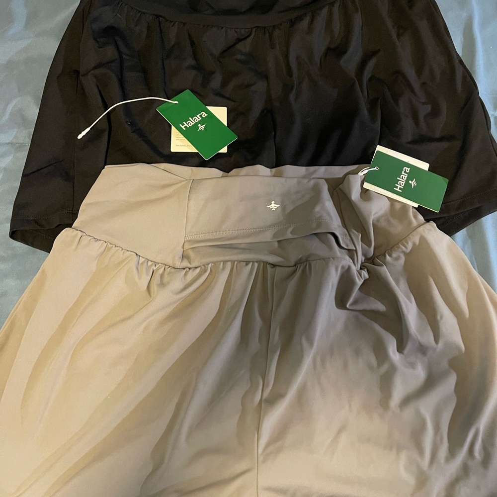 Halara black and grey shorts